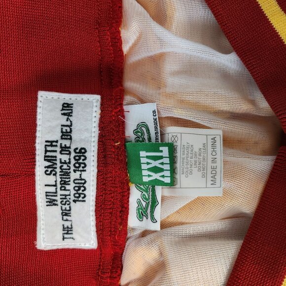 Bel-Air Academy Basketball Shorts Yellow & Red Size M Athletic Mesh Sports Appar - Picture 9 of 12